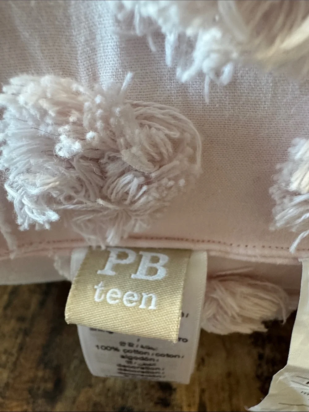 Pottery Barn Teen blush pink